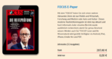 Gratis 52 Ausgaben Focus E Paper – 1 Jahr – Keine Kündigung nötig, endet automatisch